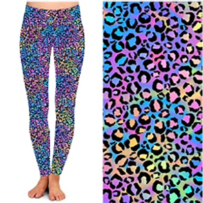Multi-Color Leopard Leggings w/Pockets