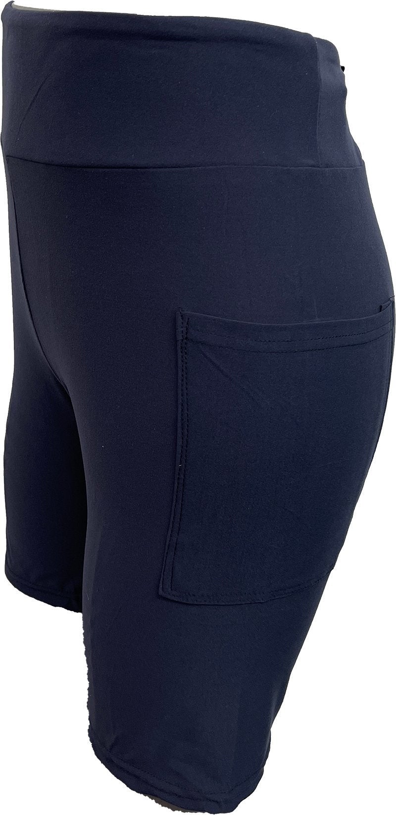 Solid Color Bike Shorts w/Pockets