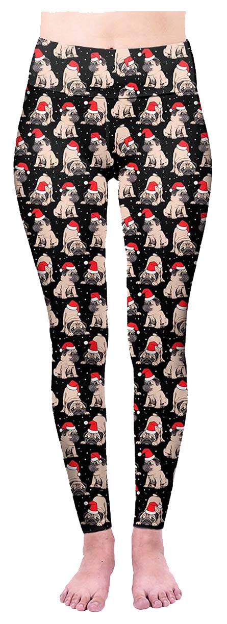 Santa Pug Leggings w/Pockets
