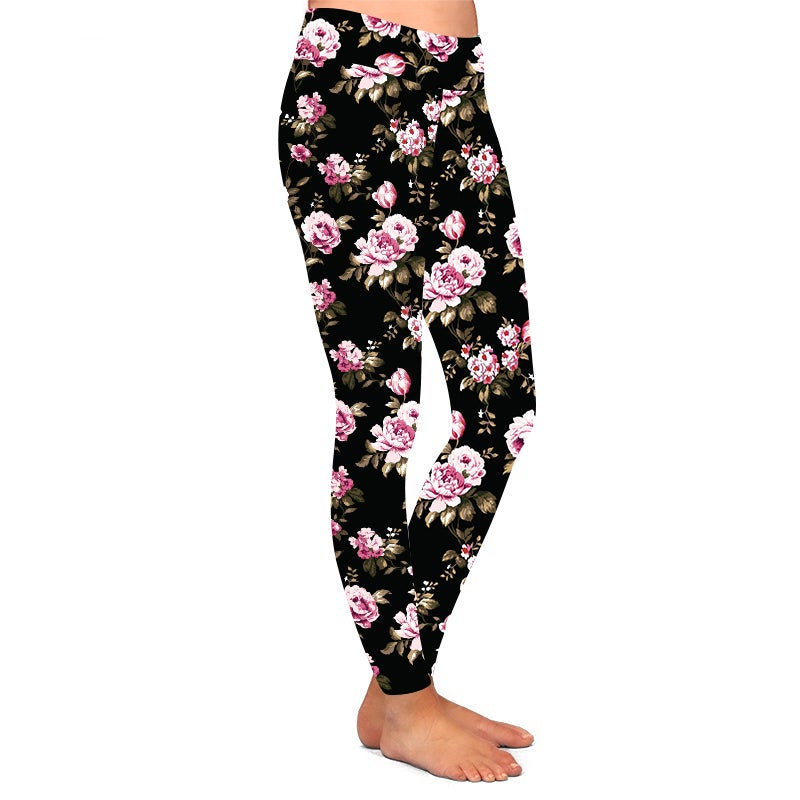 Pink Rose Leggings