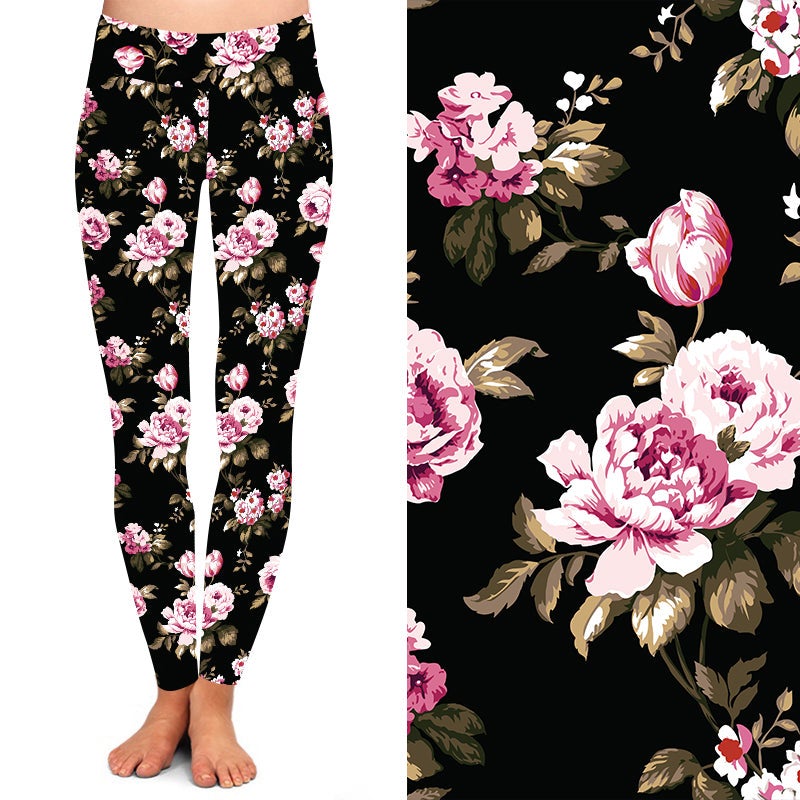 Pink Rose Leggings
