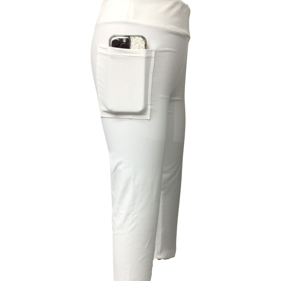 Solid Color Capri Leggings w/Pockets