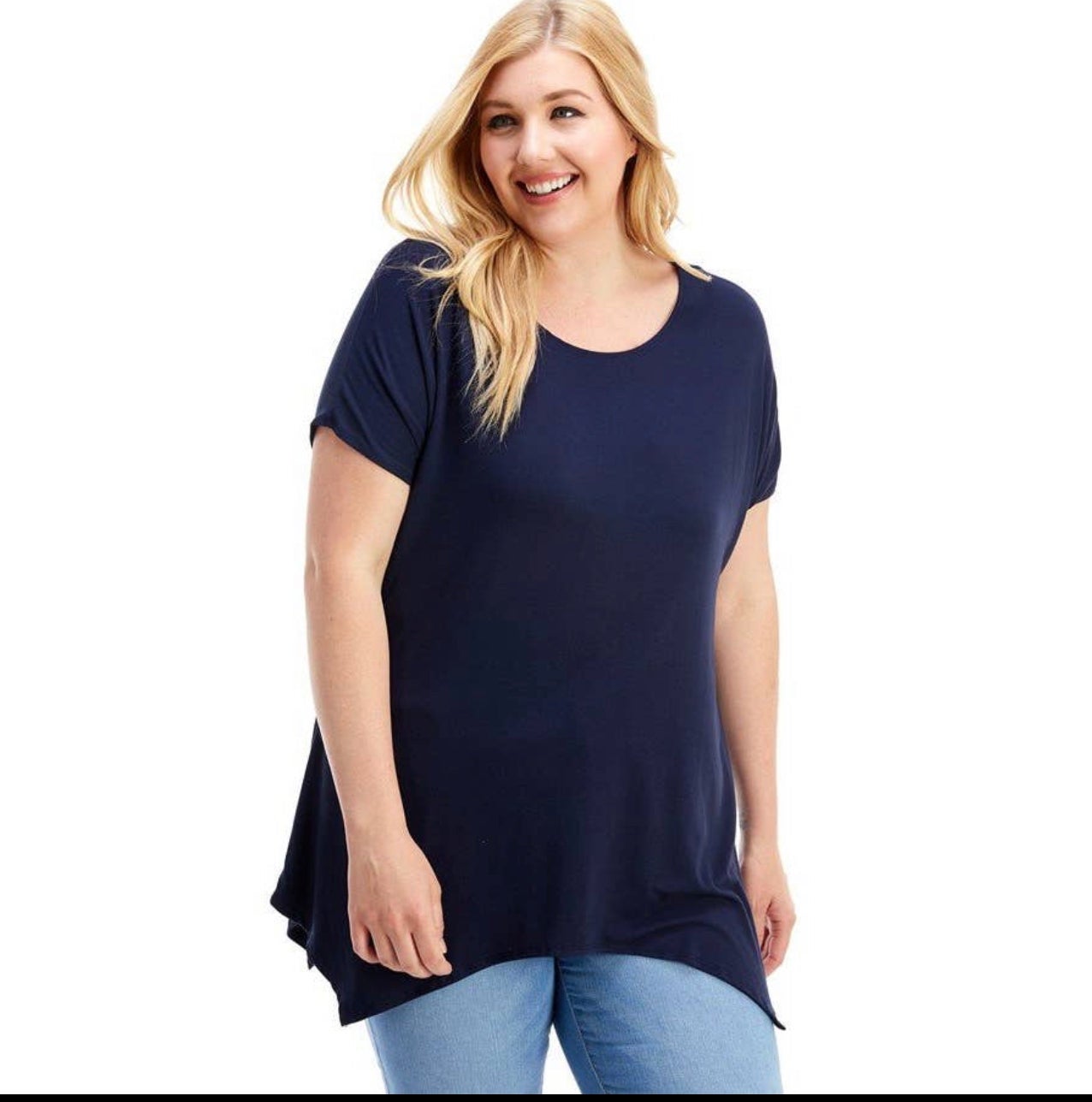 Asymmetric Cap Sleeve Tunic