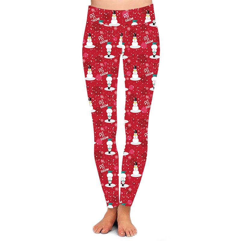 Snowman Let it Snow Leggings w/Pockets