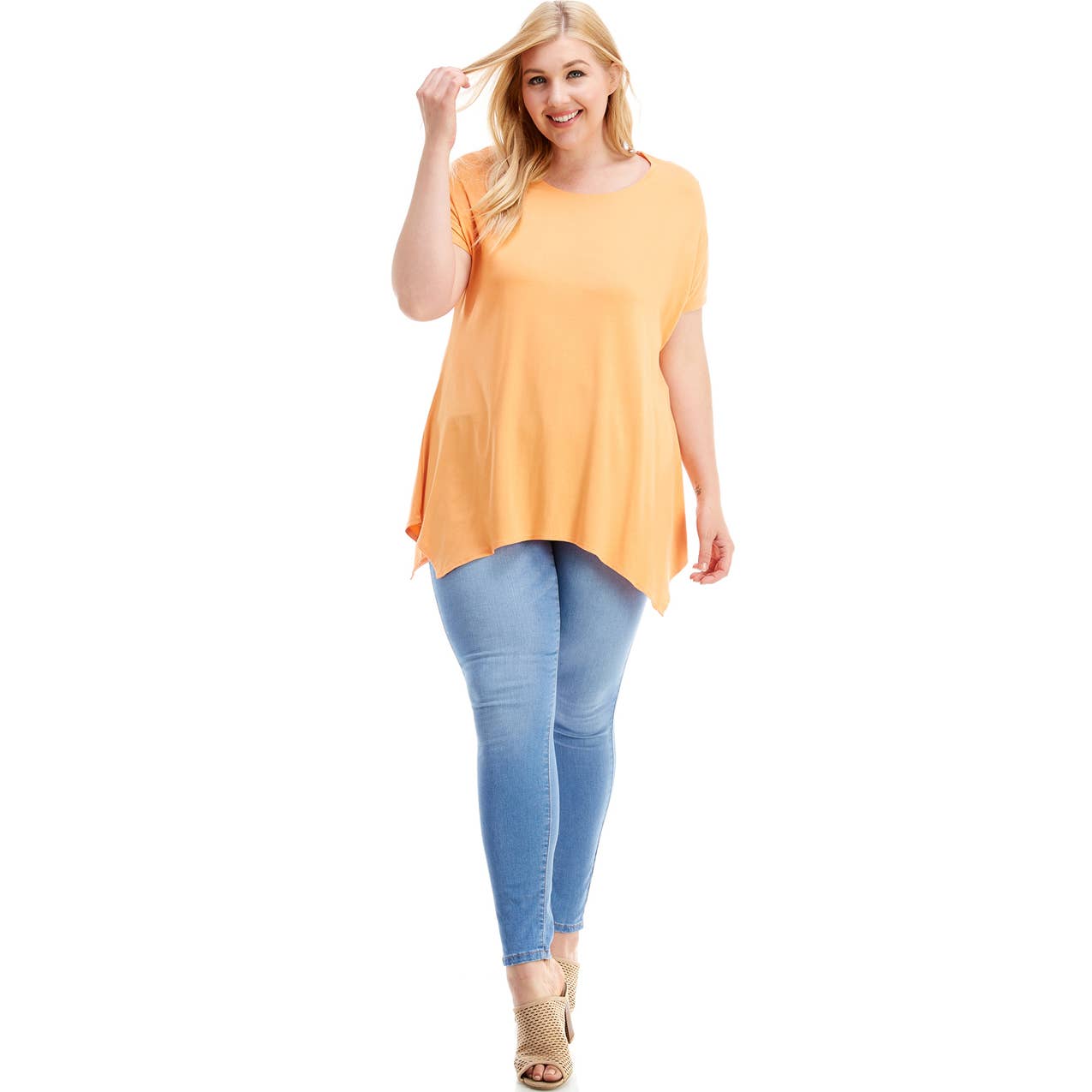 Asymmetric Cap Sleeve Tunic