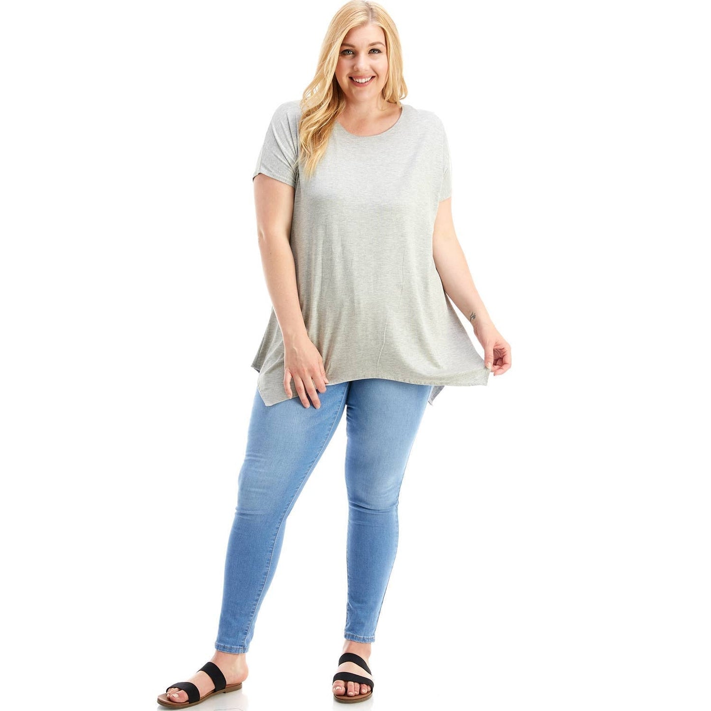 Asymmetric Cap Sleeve Tunic