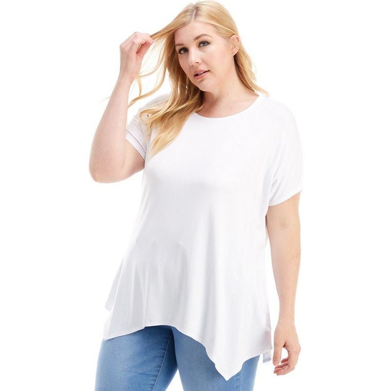 Asymmetric Cap Sleeve Tunic
