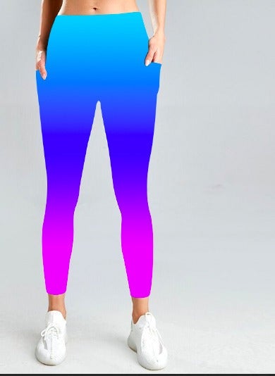 Ombre Leggings w/Pockets