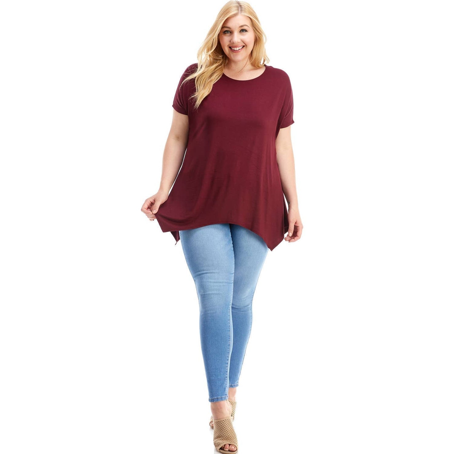 Asymmetric Cap Sleeve Tunic