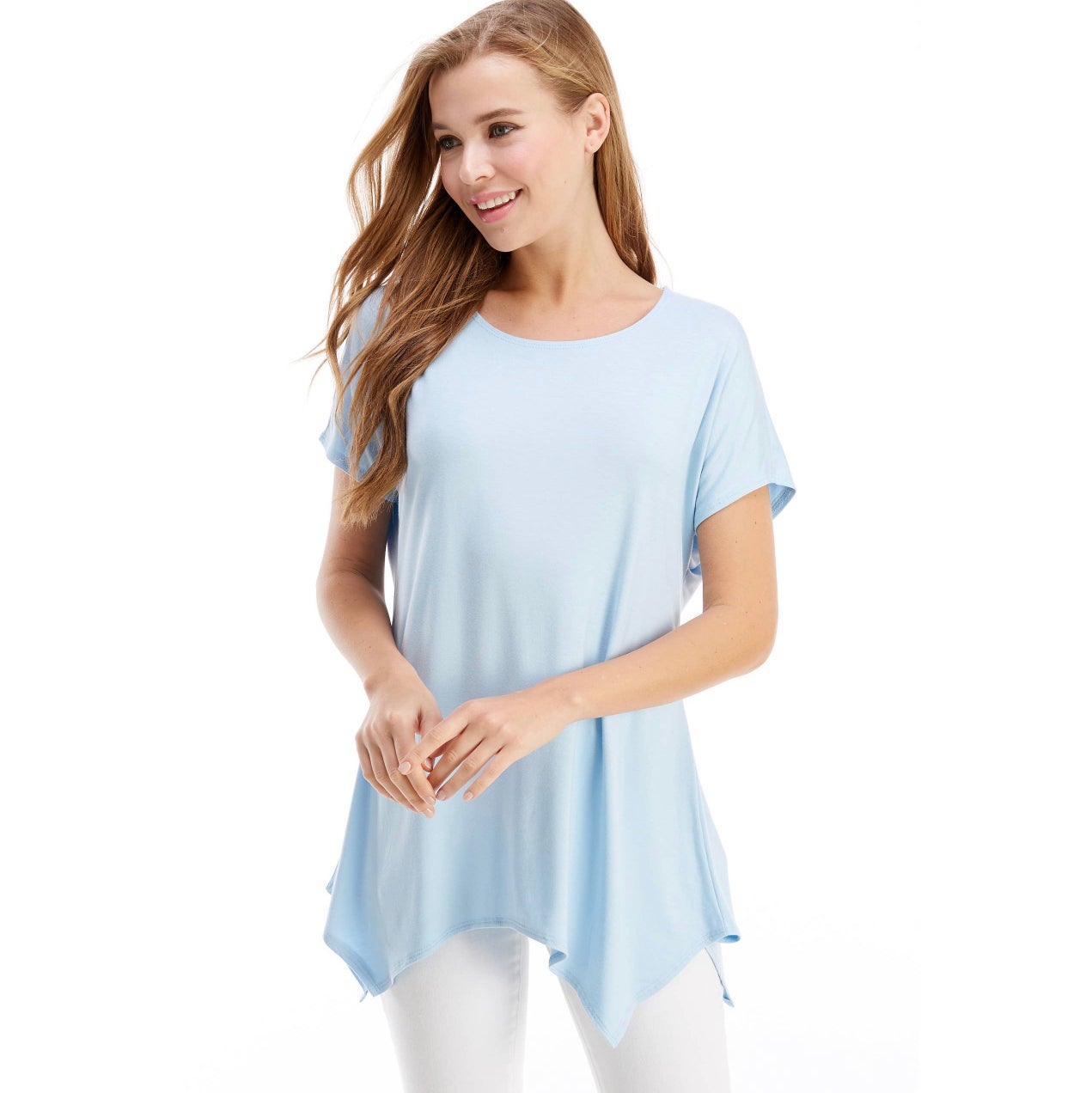 Asymmetric Cap Sleeve Tunic