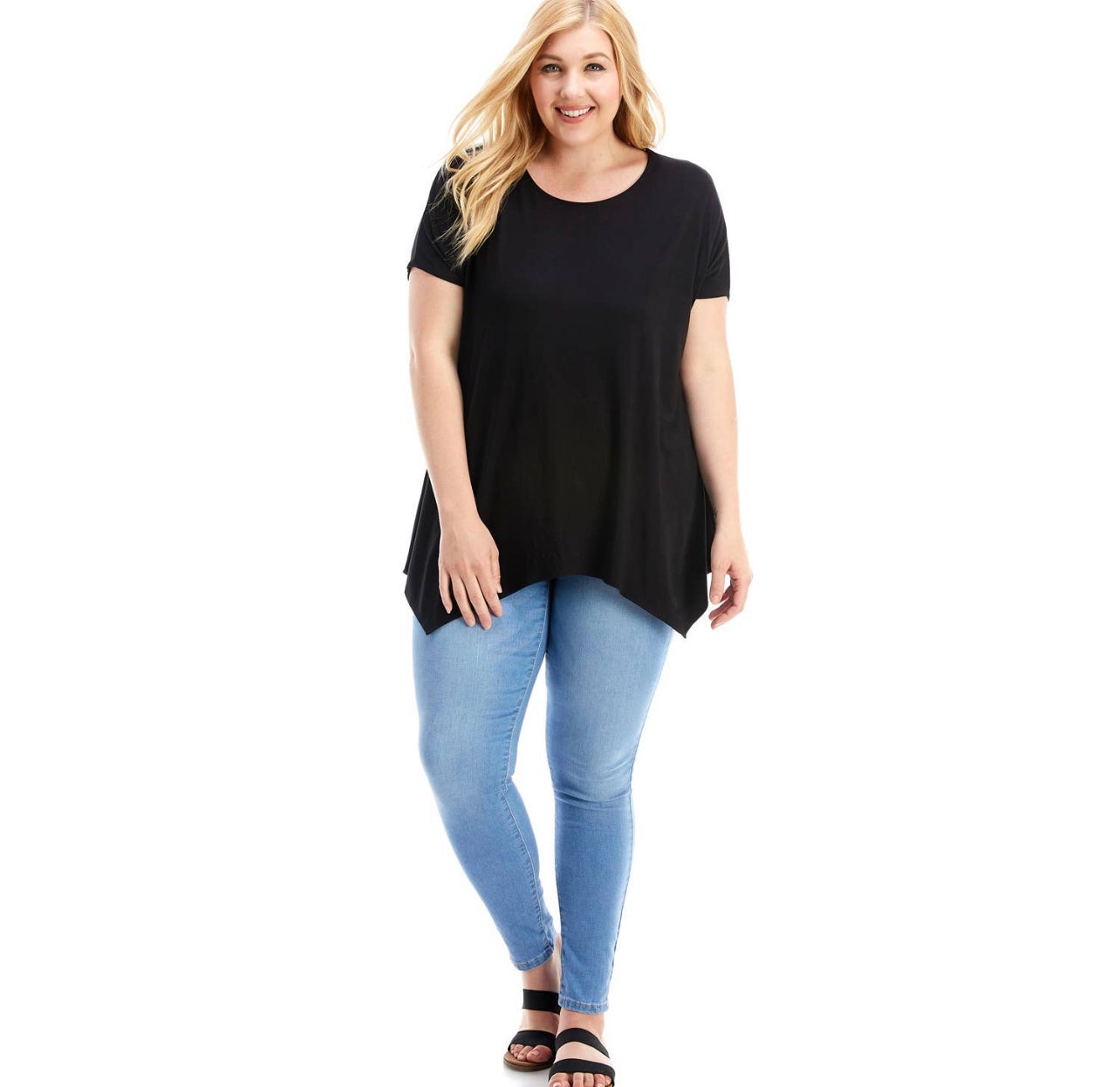 Asymmetric Cap Sleeve Tunic