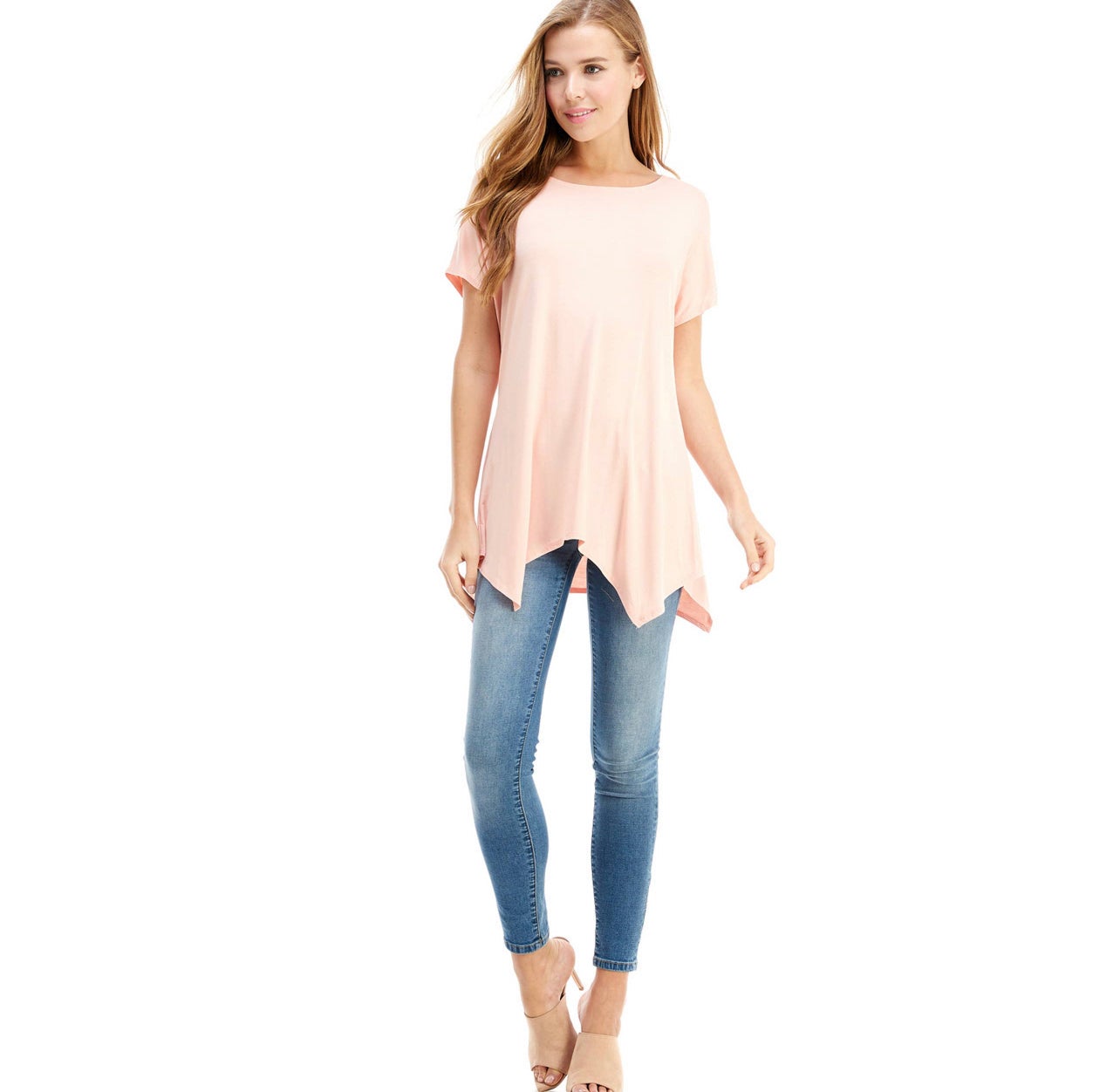 Asymmetric Cap Sleeve Tunic