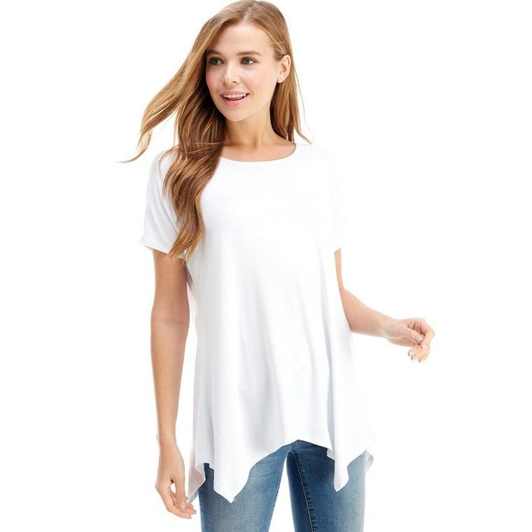 Asymmetric Cap Sleeve Tunic